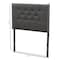 Baxton Studio Windsor Modern Dark Grey Twin Size Headboard 142-7746 - alternate 4